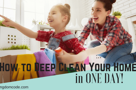 kid money management, kid business, kid entrepreneur, the kingdom code, little girl and mom cleaning The Kingdom Code: How to Deep Clean Your Home in One Day